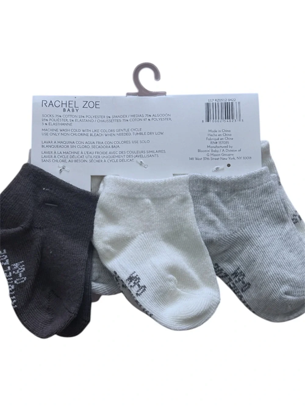 NWT Rachel Zoe Baby Infant 0-6mo Gender Neutral Socks 6-Pack New